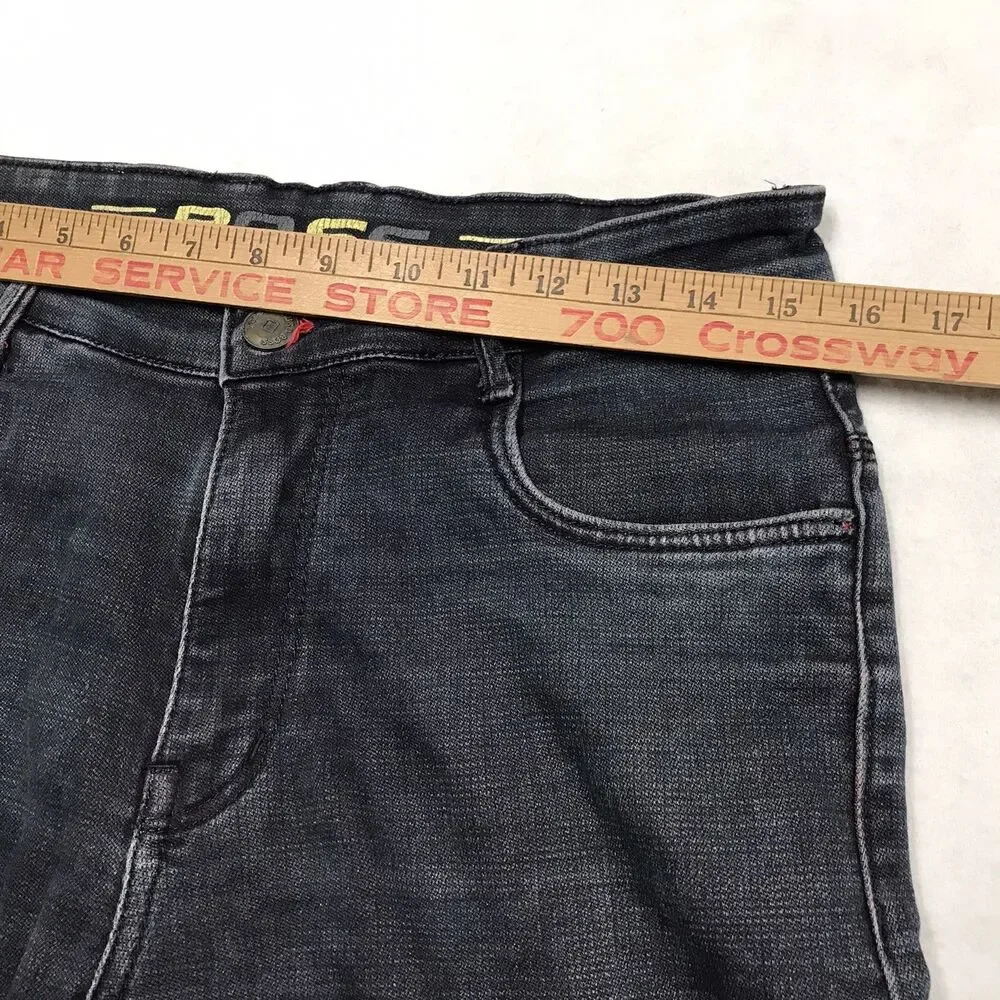 Y2K HUGO BOSS Double Weave Jeans Men 32 (30x30 fit)  Black Stretch ITALY Denim